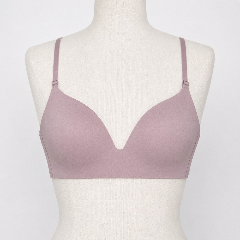 ThirdLove Wireless Push Up Bra 36A Mauve Lilac Padded Seamless Plunge